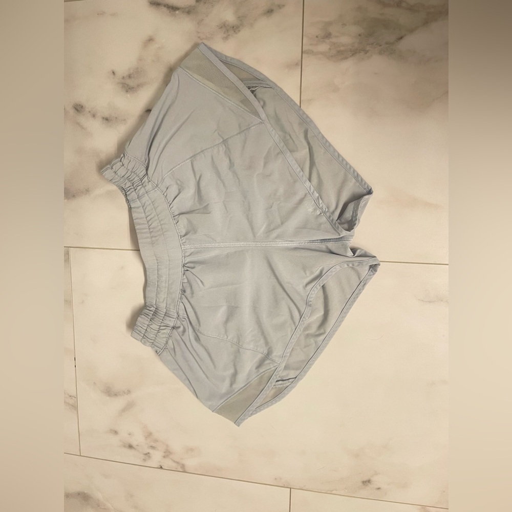 Light Gray-blue lululemon hottie hot shorts size 2
